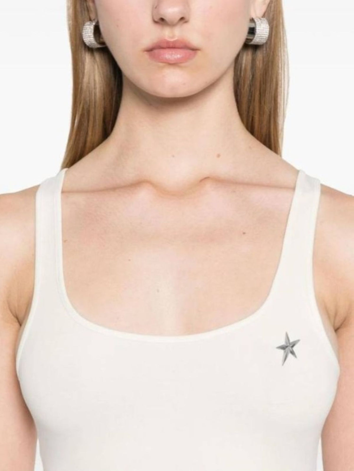 WHITE MUGLER STAR BODYSUIT