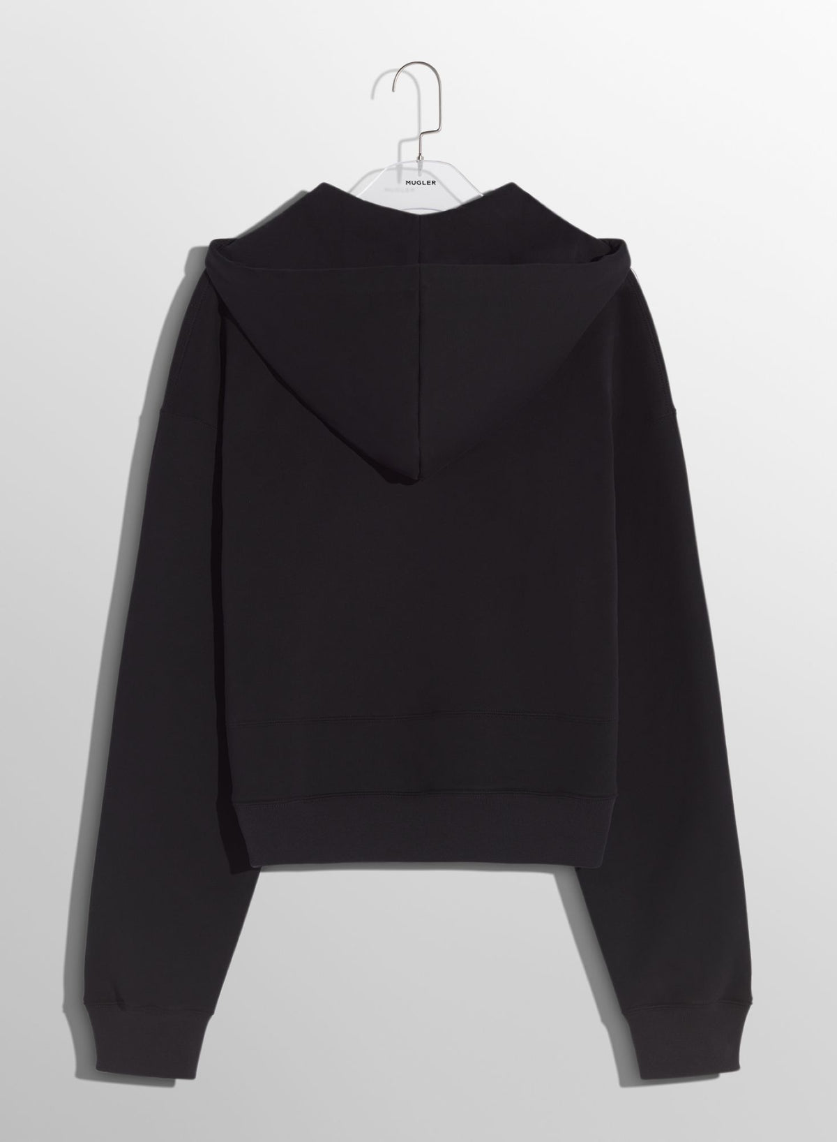 BLACK MUGLER LOGO HOODIE