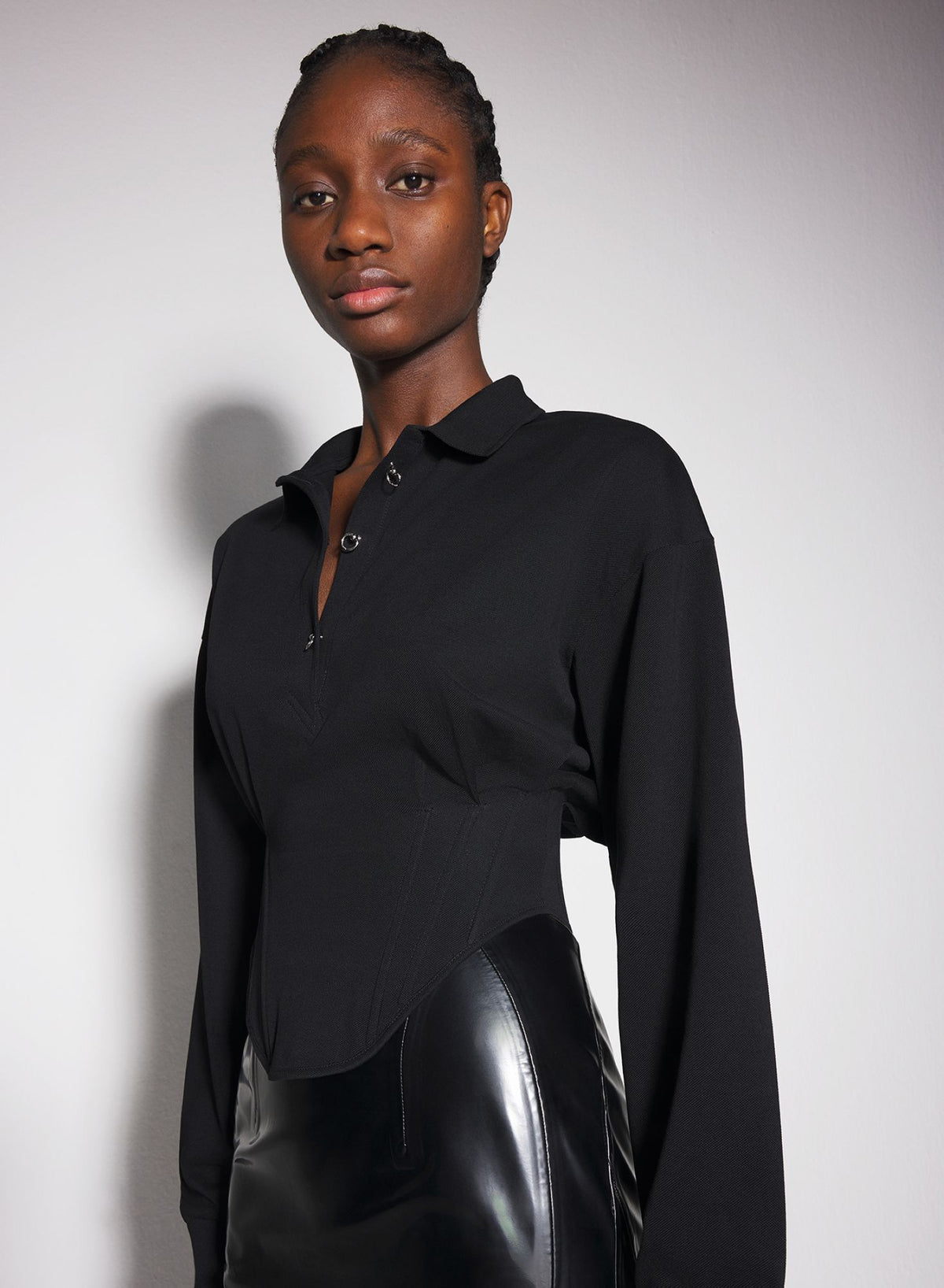 OFF-WHITE CORSETED POLO