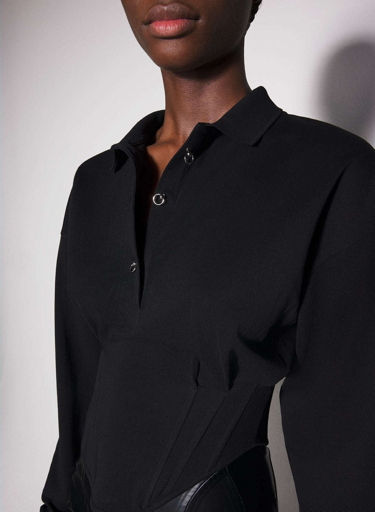 OFF-WHITE CORSETED POLO