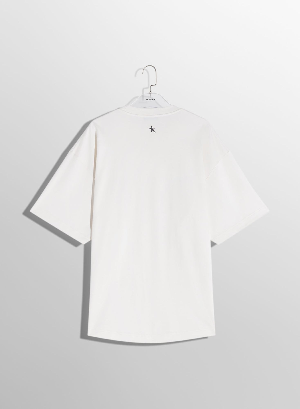 WHITE OVERSIZED PIERCED T-SHIRT