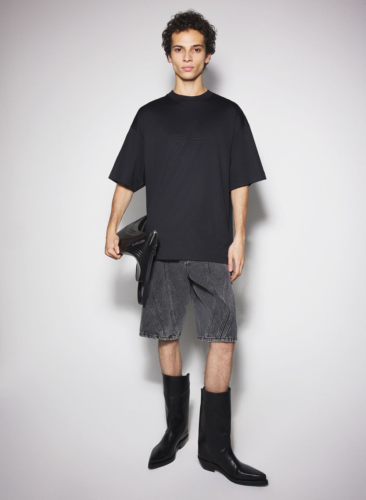 BLACK MUGLER STAR  T-SHIRT