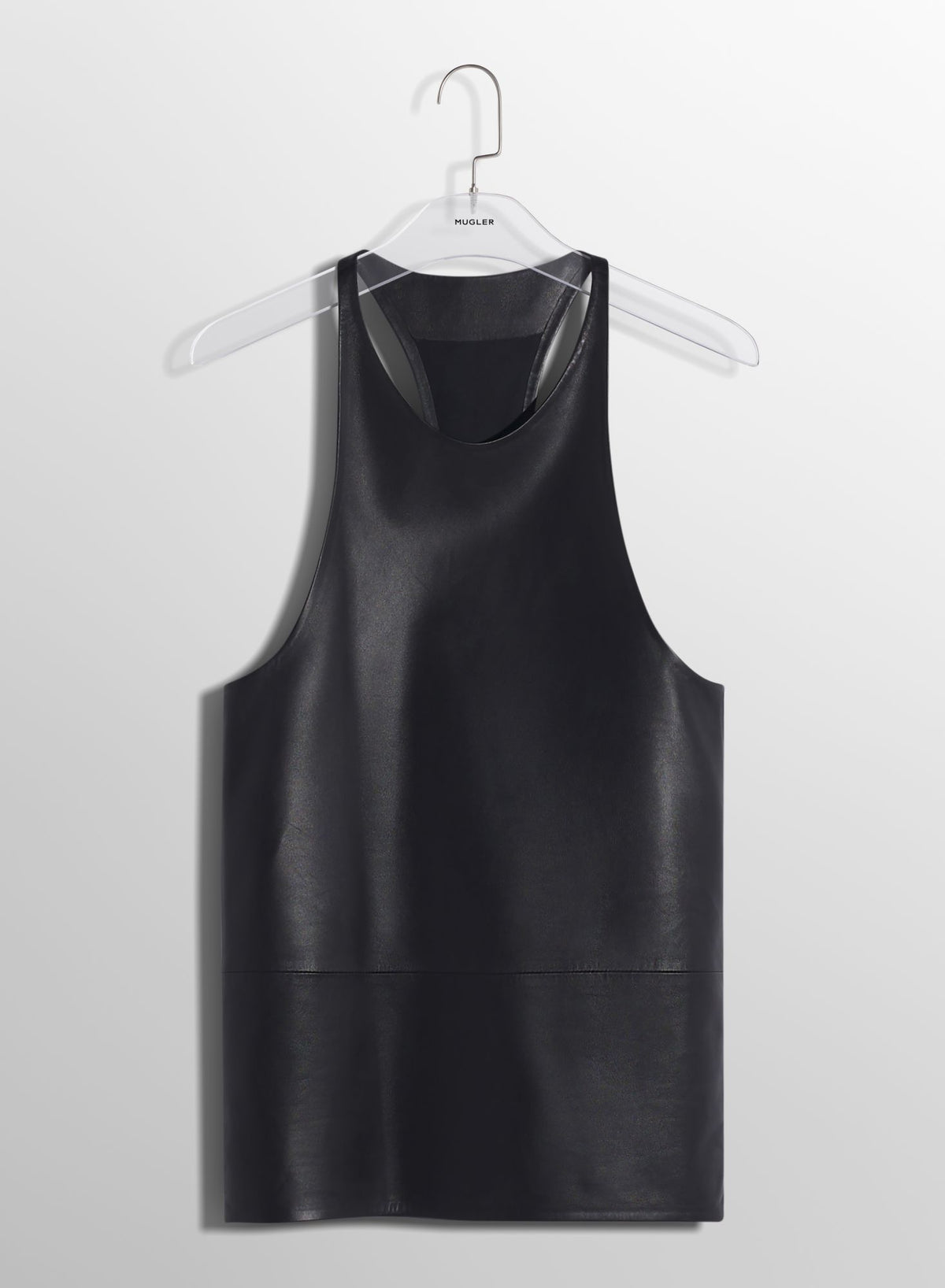BLACK LEATHER TANK TOP