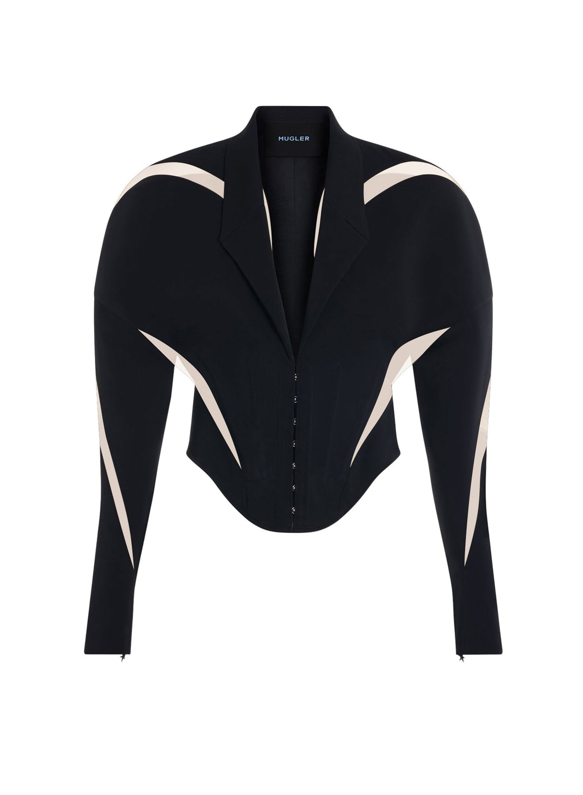 CORSETED JACKET WITH TULLE INSERT