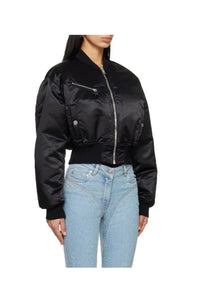 CROPPED NYLON BOMBERS