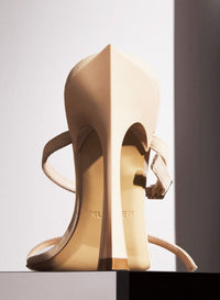 BLACK SUEDE FANG 95 SANDALS