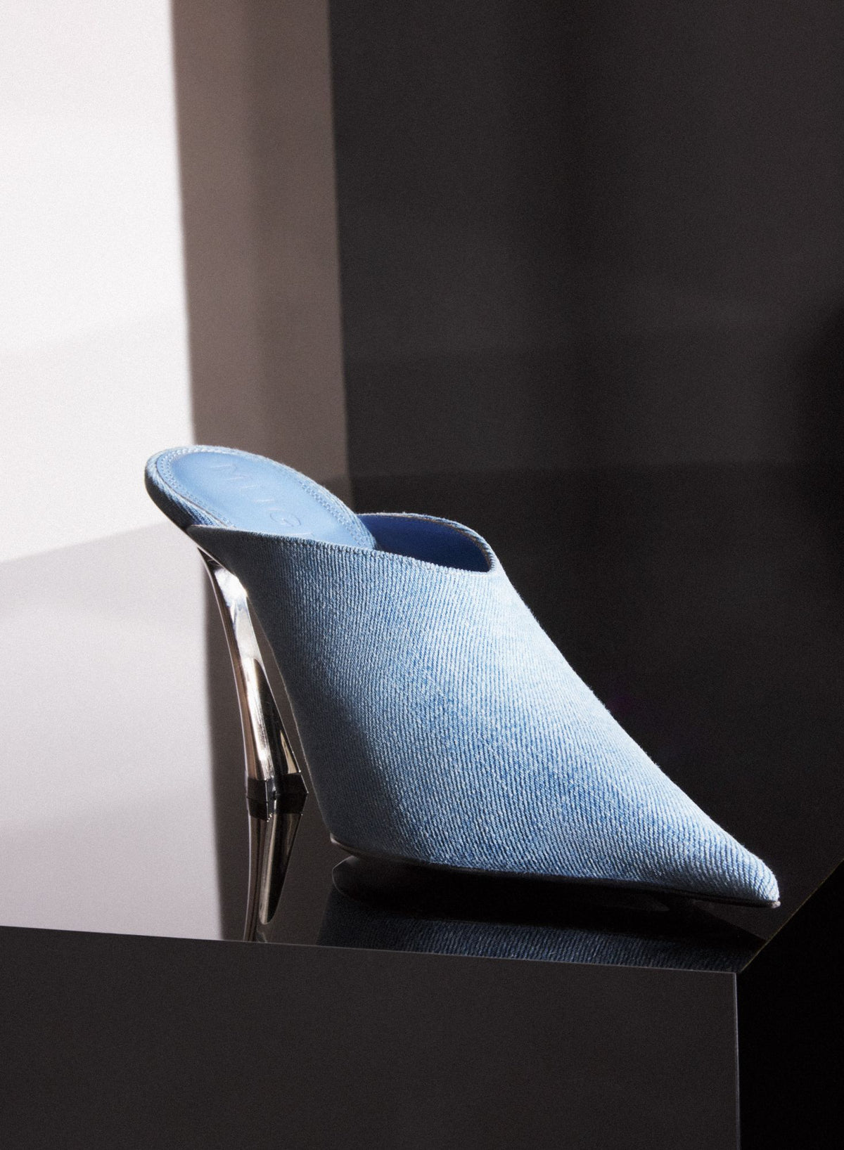 DENIM FANG 95 MULES
