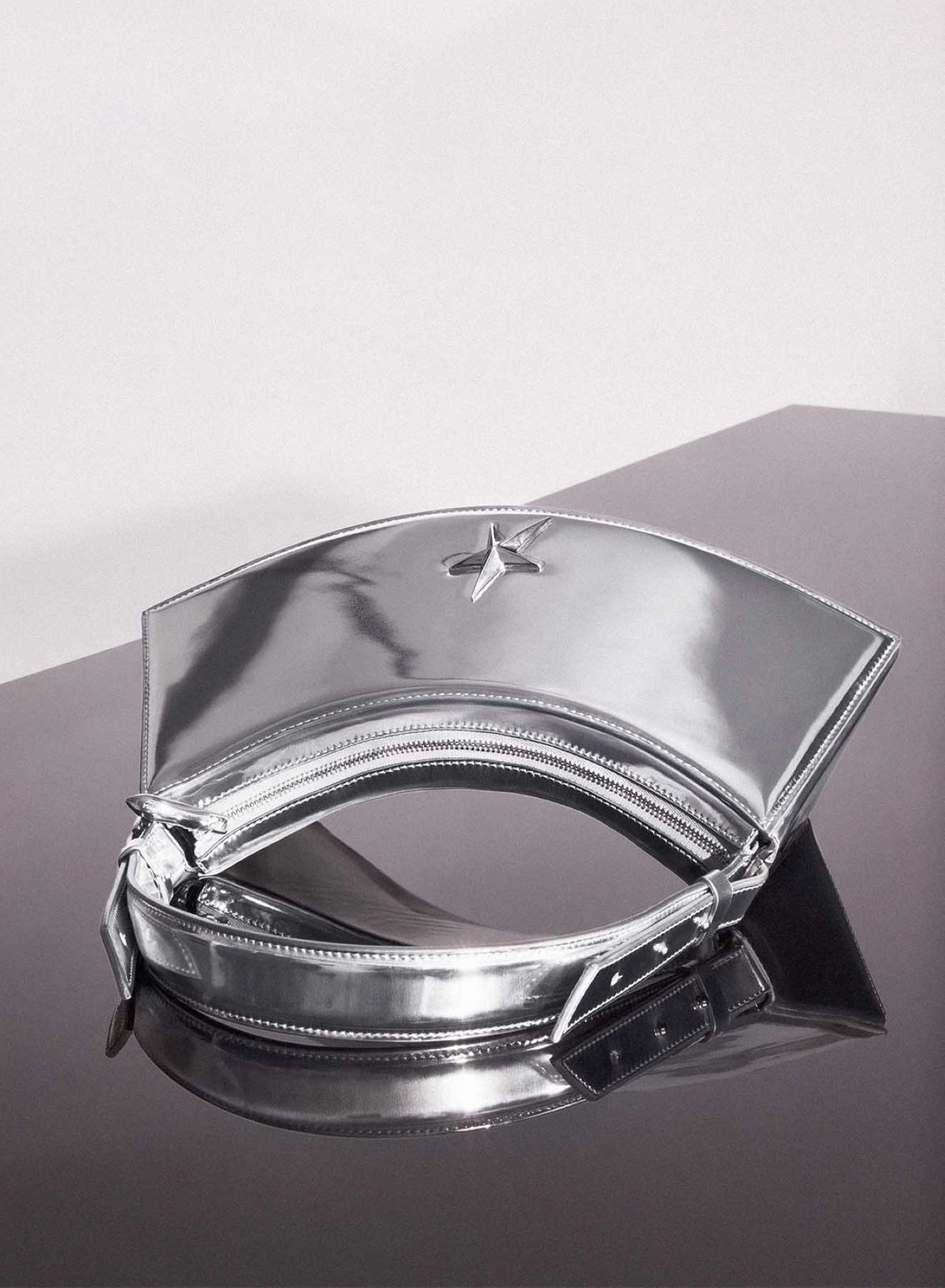 METALLIC SILVER ZENITH BAG