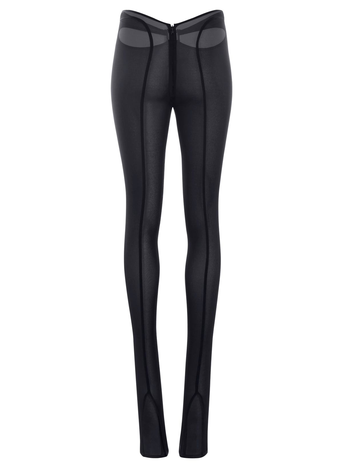 BLACK SHEER M CUT-OUT PANTS