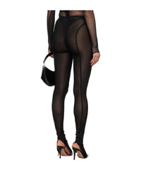 BLACK SHEER M CUT-OUT PANTS