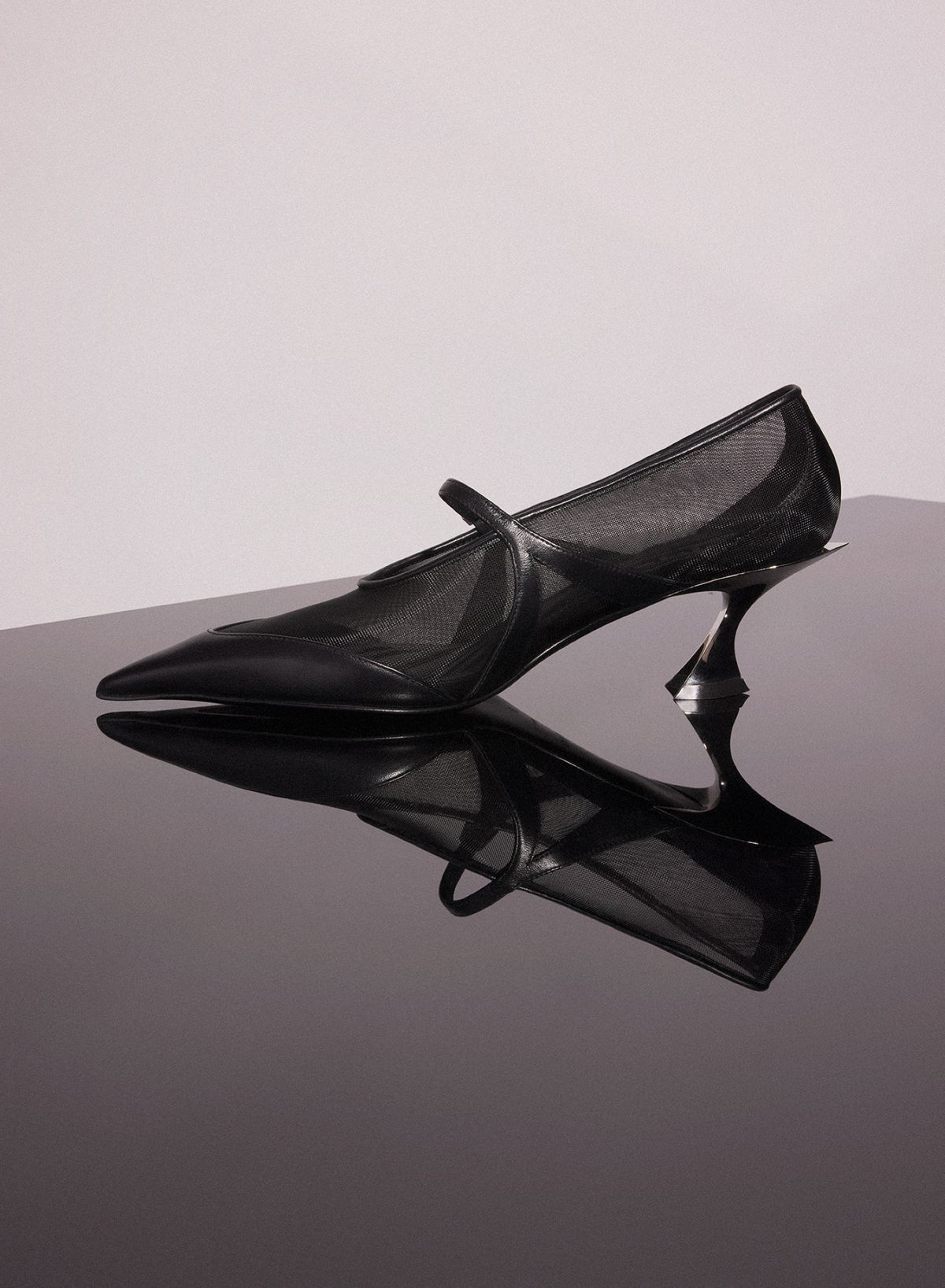 BLACK MESH FANG 55 BALLERINA