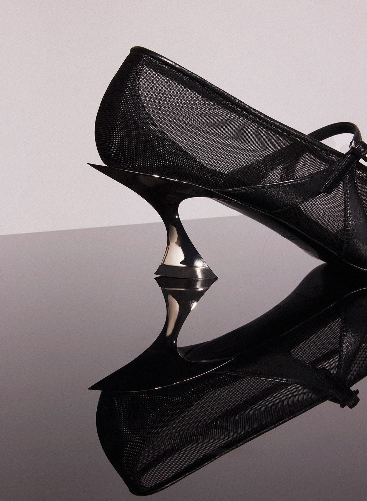BLACK MESH FANG 55 BALLERINA