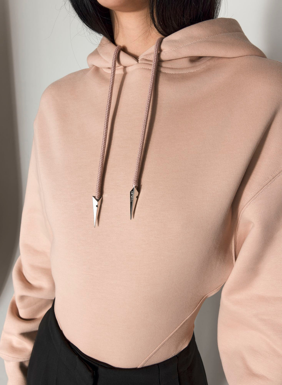 BLACK FLEECE HOODIE BODYSUIT