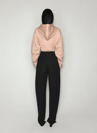 BLACK FLEECE HOODIE BODYSUIT