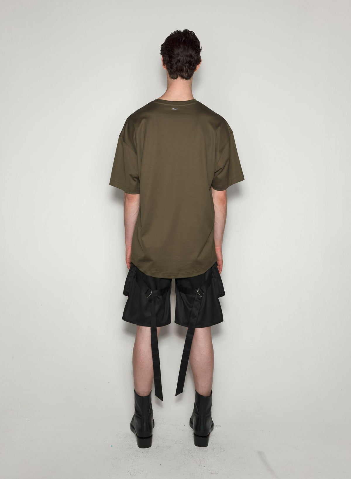 BLACK OVERSIZED PIERCED T-SHIRT