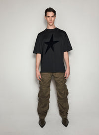 BLACK VELVET STAR T-SHIRT