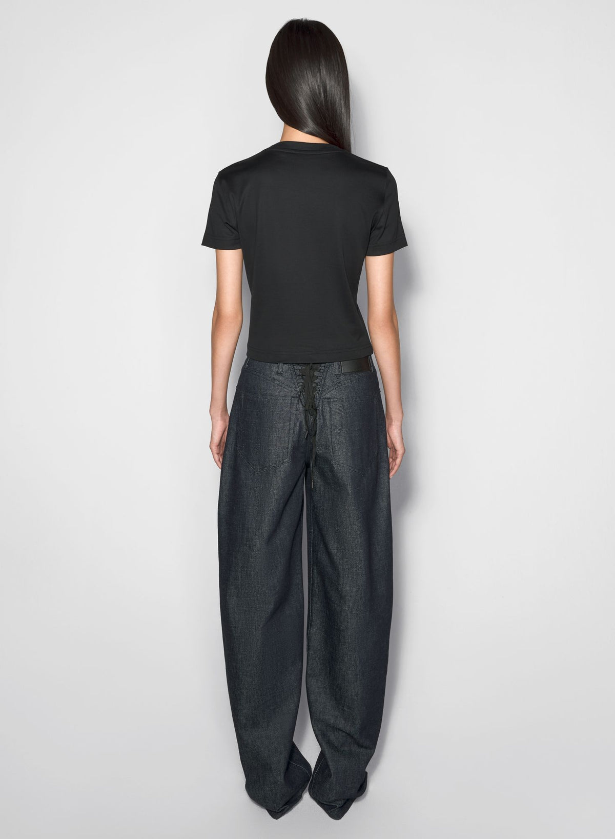 BLACK MUGLER SIGNATURE LOGO T-SHIRT