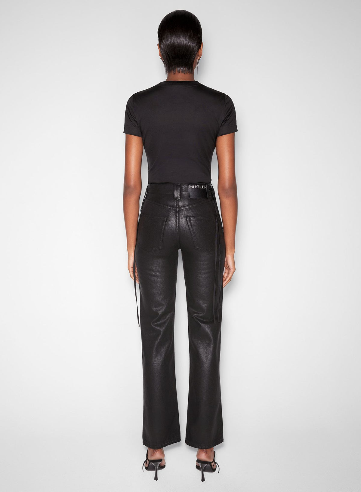 BLACK MUGLER LOGO T-SHIRT