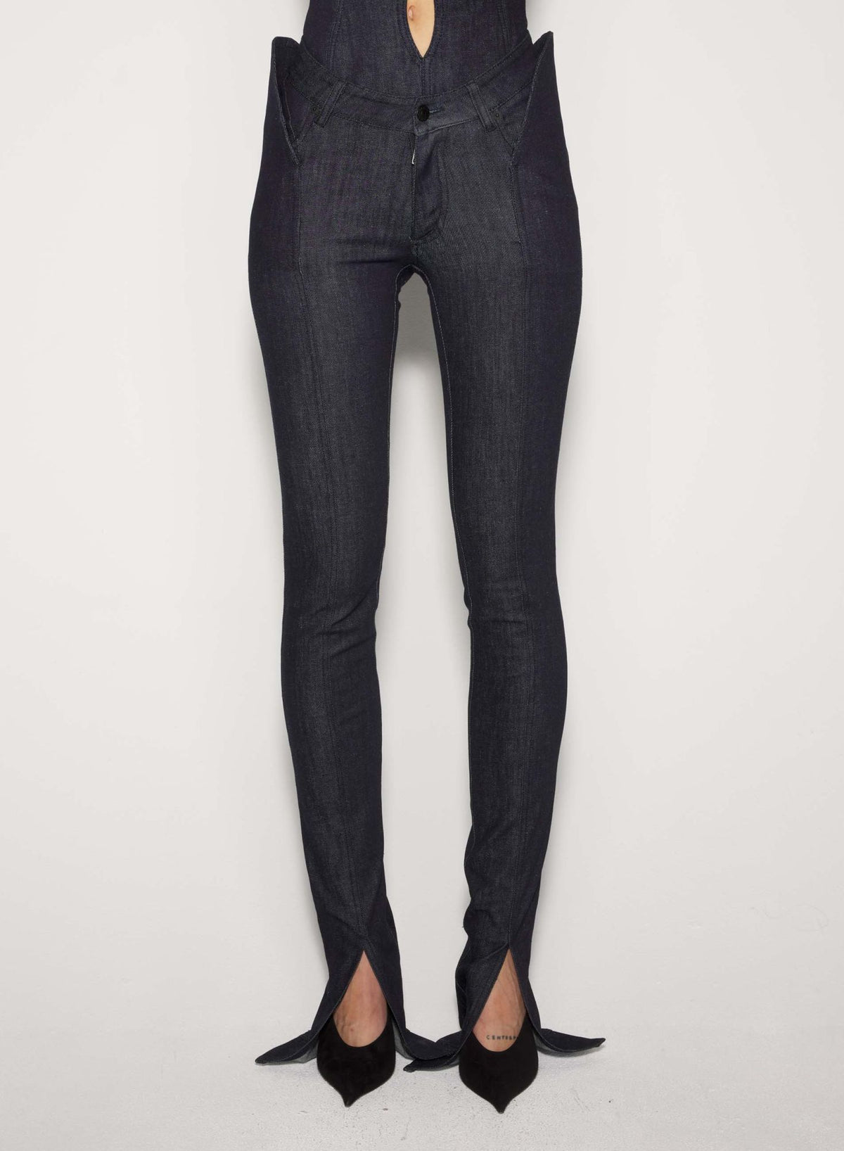 RAW DENIM SKINNY JEANS