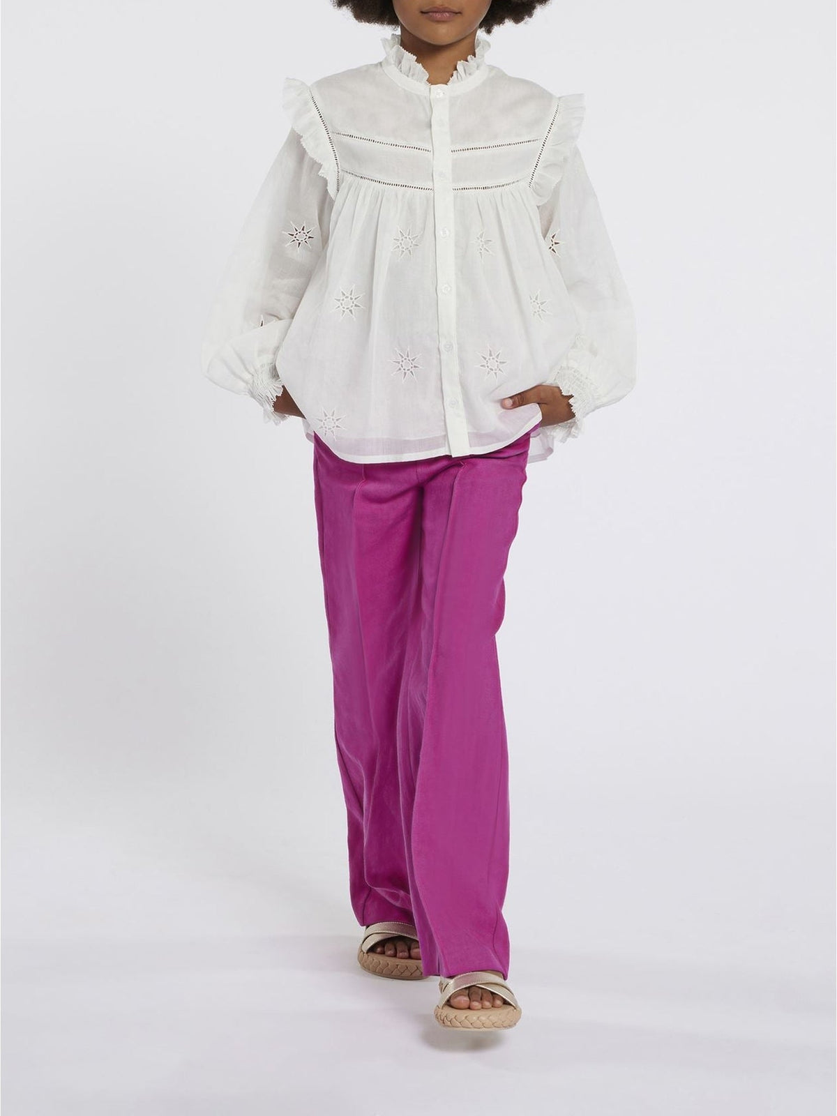 Pantalon en lin mélangé - Peony