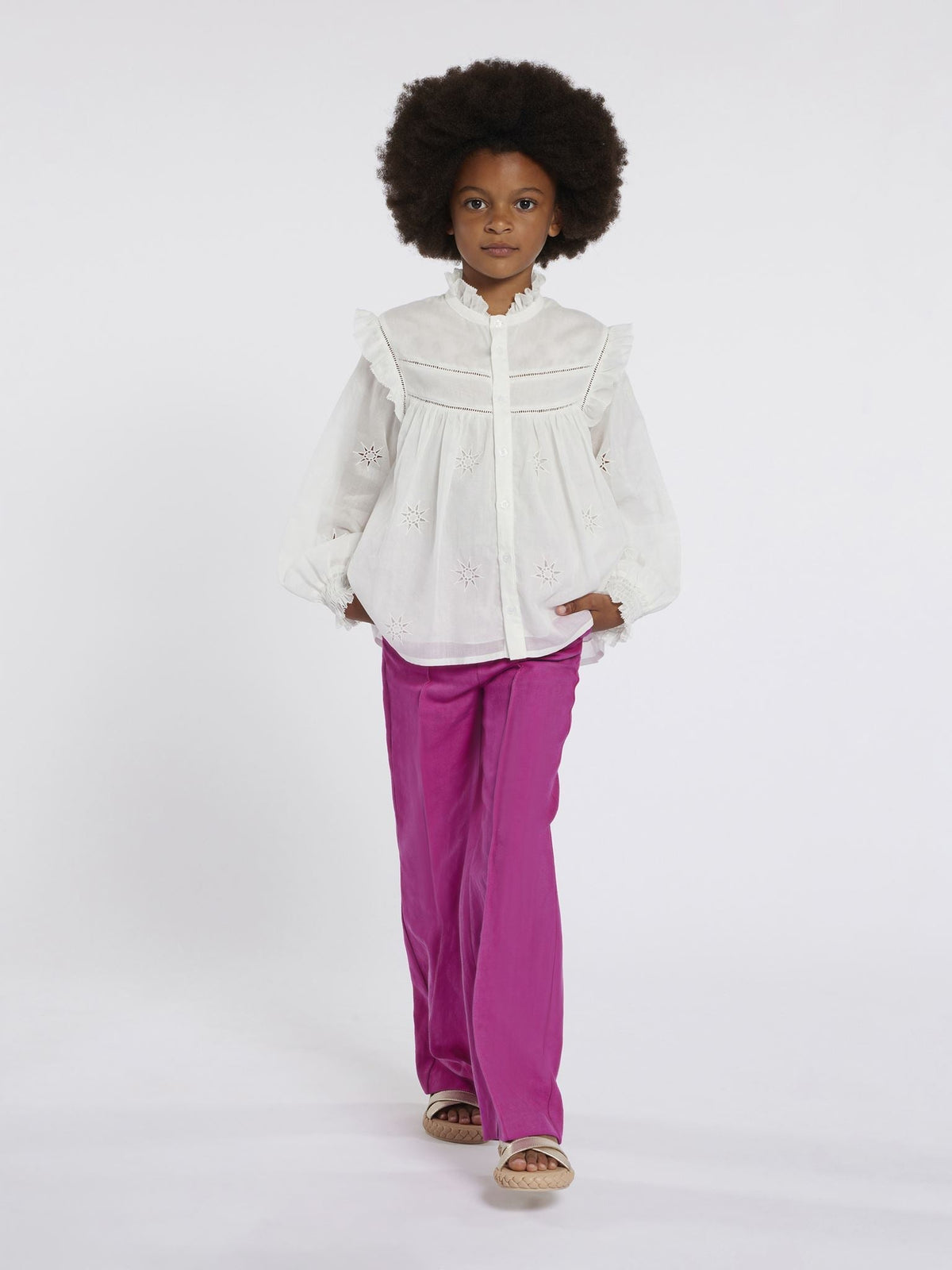 Pantalon en lin mélangé - Peony