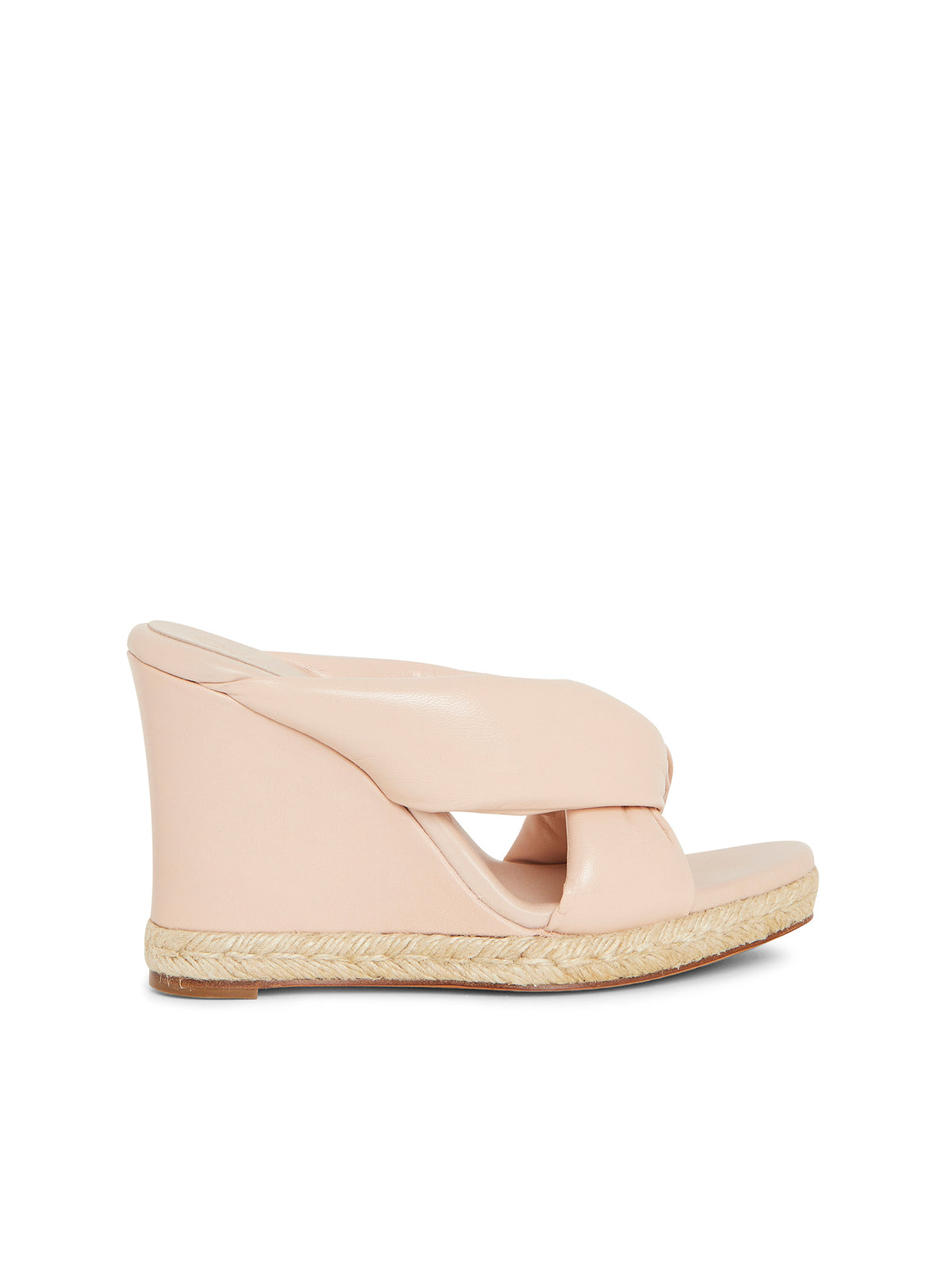 Espadrilles Nori en cuir de chèvre lisse - Cement Pink