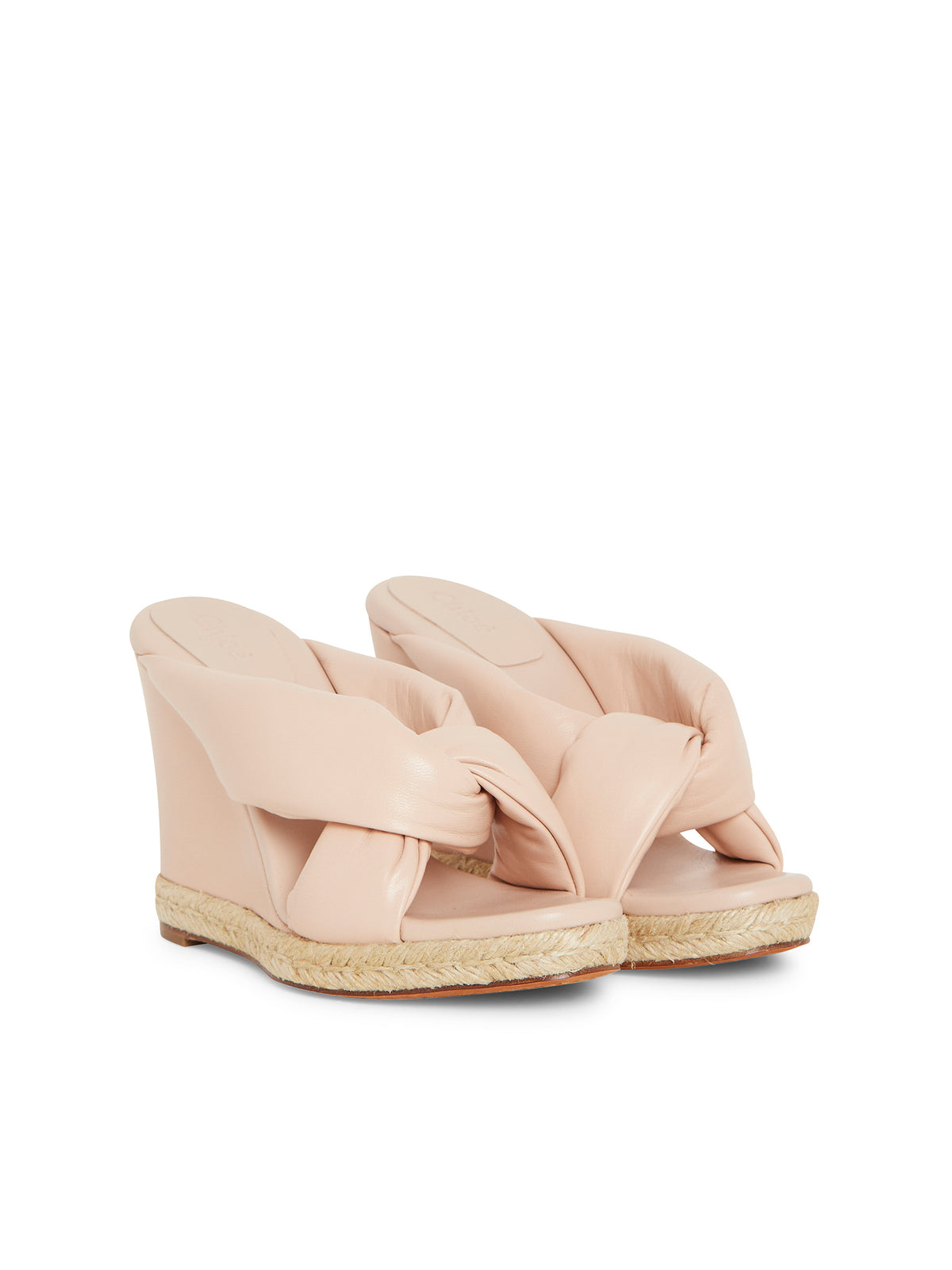 Espadrilles Nori en cuir de chèvre lisse - Cement Pink