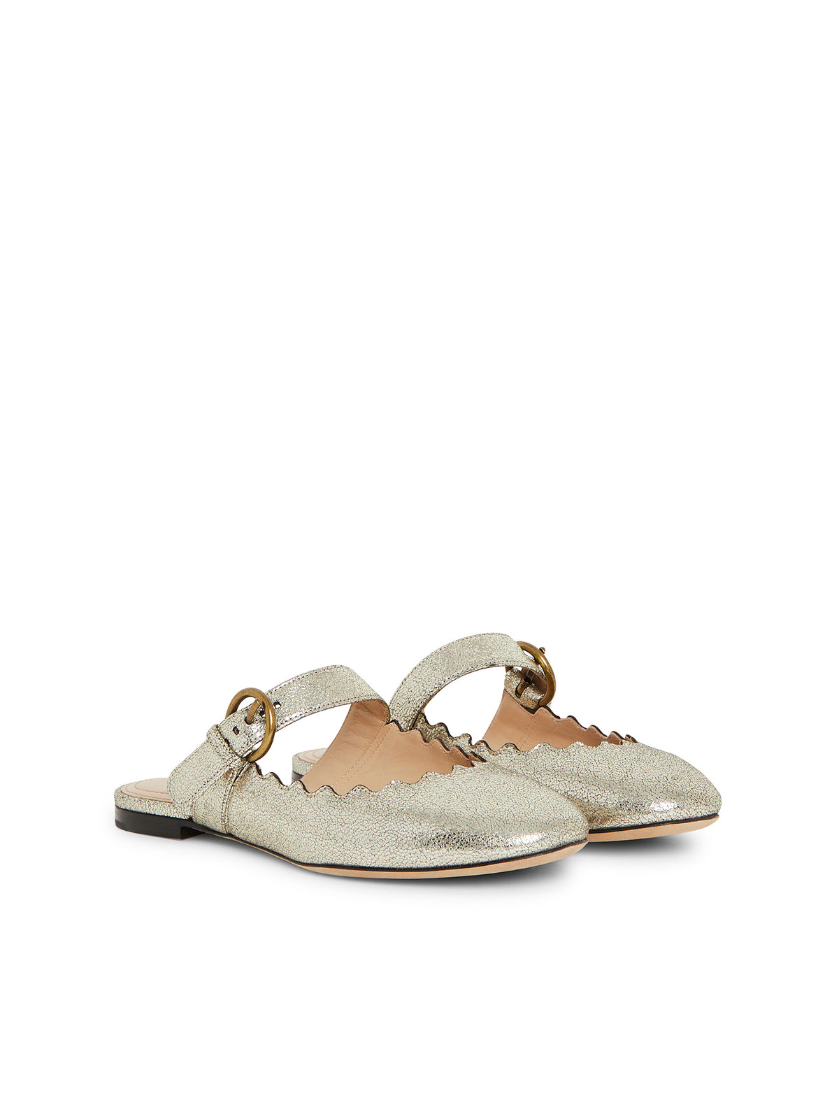 Ballerines Lauren métallisées - Grey Glitter