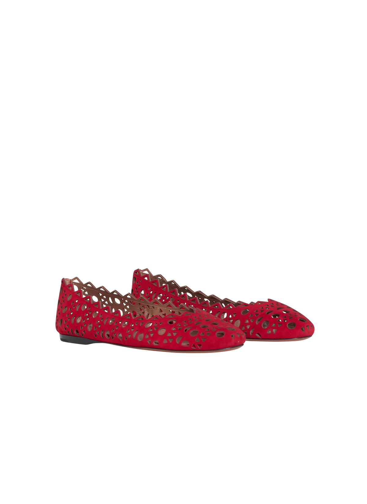 Ballerines ajourées en cuir - Laque