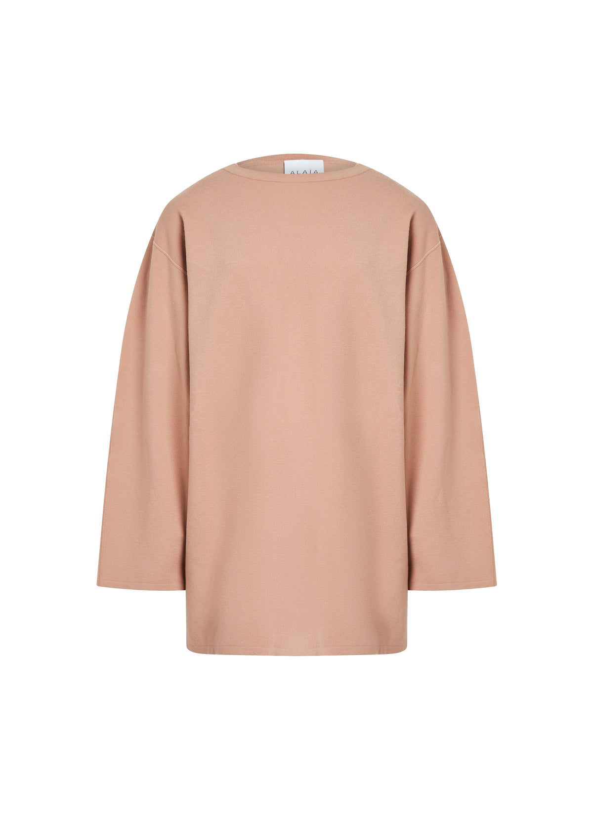 Pull à manches longues regular en laine - Nude