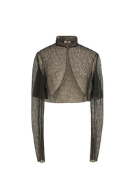 Bolero à manches longues Spider - Noir Brillant