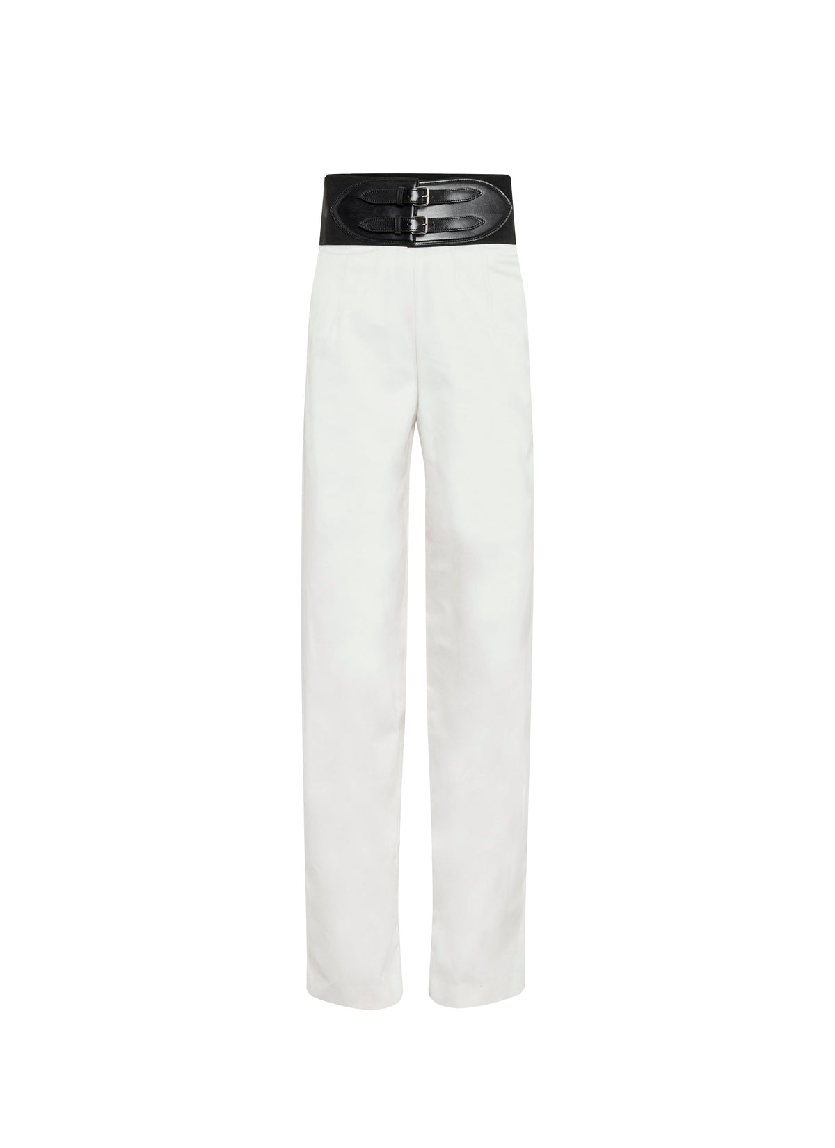 Pantalon ceinturé - Blanc