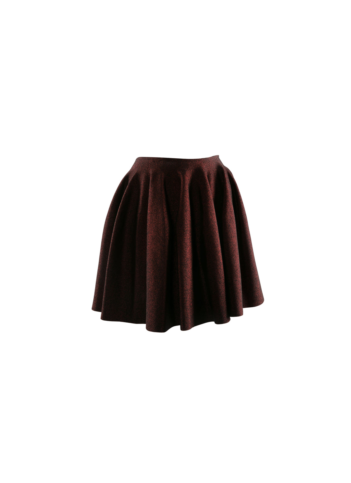 Iridescent mini skater skirt - Rosewood
