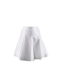 Plain skater skirt - White