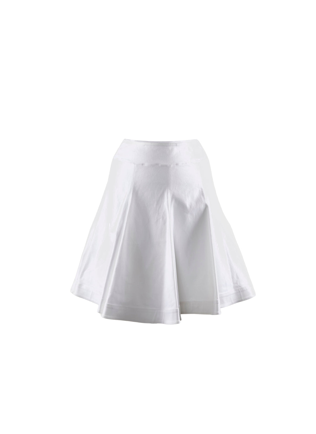 Plain skater skirt - White