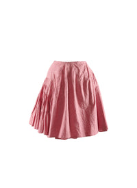 Asymmetrical pleated skater skirt - Blush