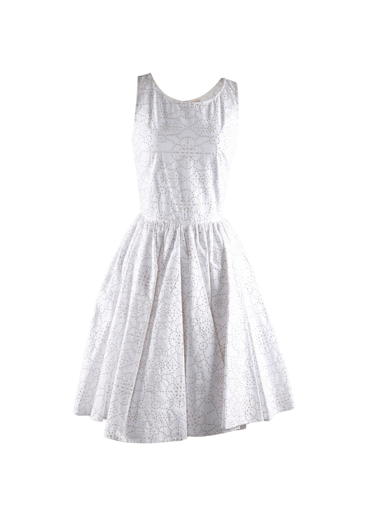 Sleeveless short petal dress - Flesh & Red