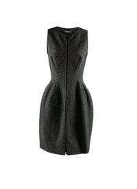 Robe courte évasée cloutée sans manches en laine - Foret & Or