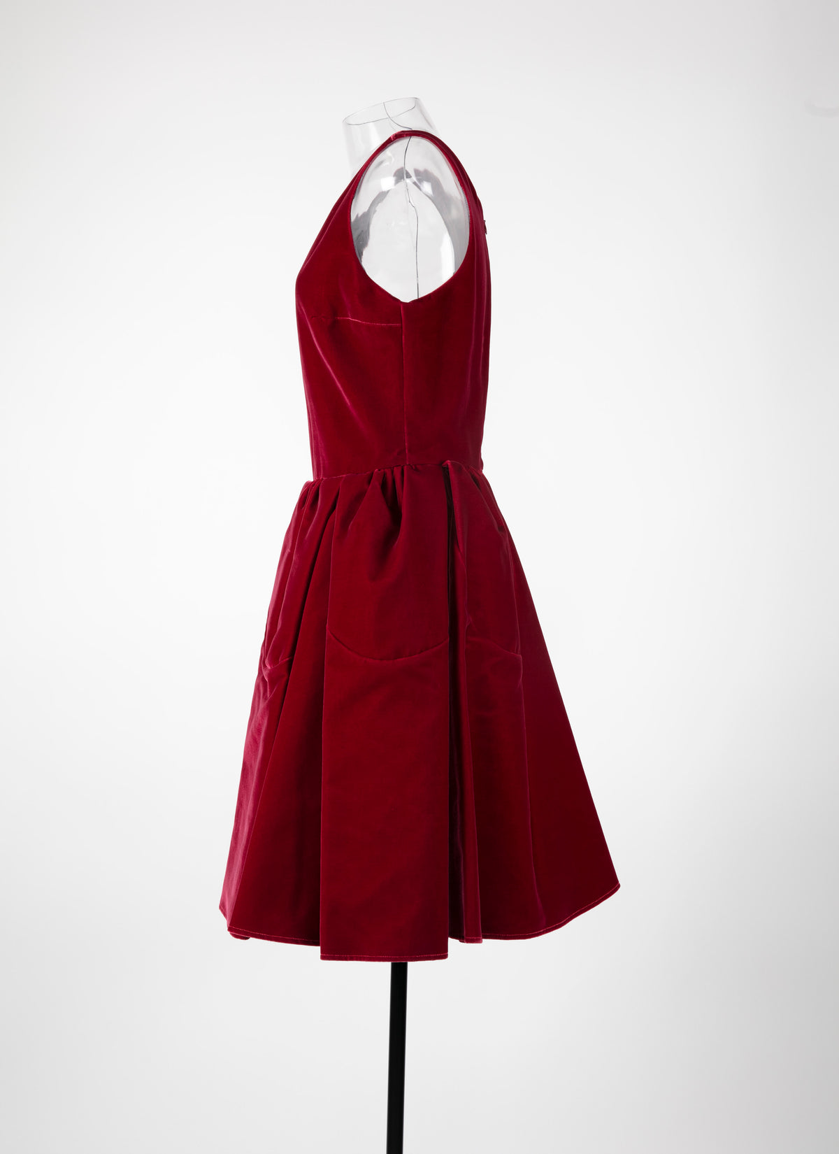 Robe pétale en velours - Rubis