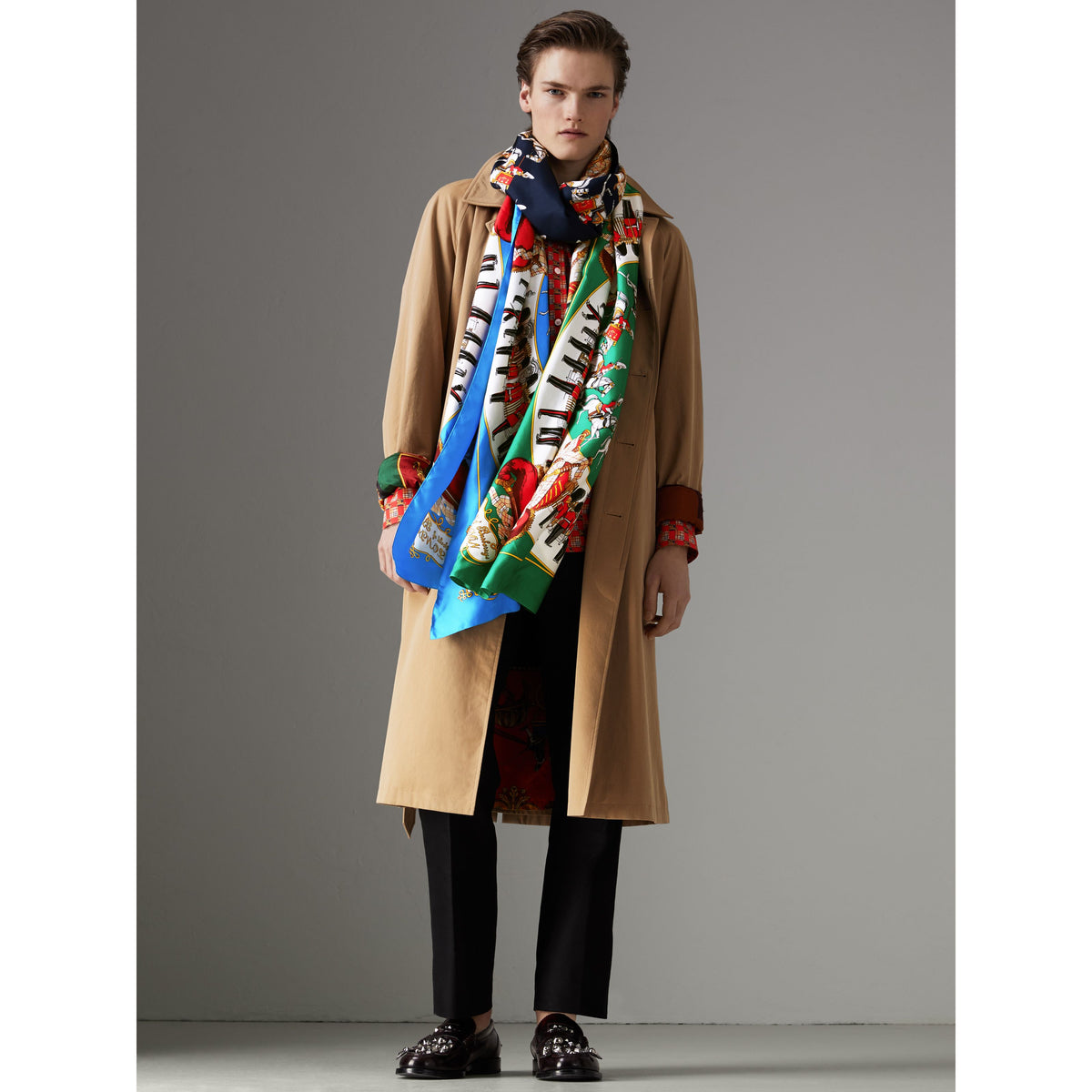 SILK SCARVES MARINE