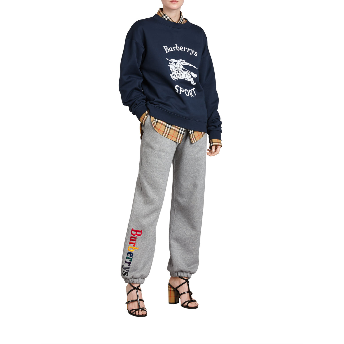 W CASUAL TROUSERS GRIS MÉLANGE