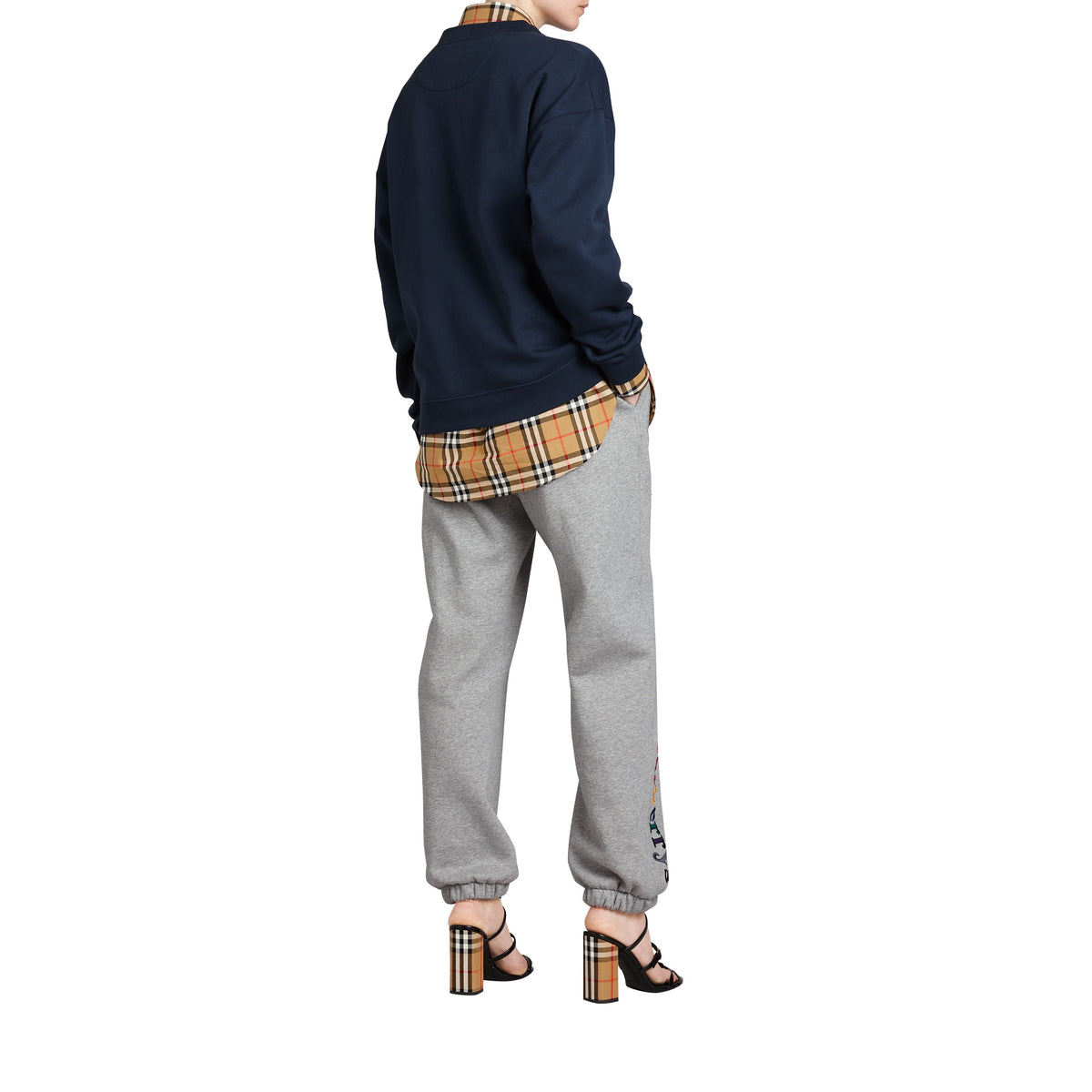 W CASUAL TROUSERS GRIS MÉLANGE