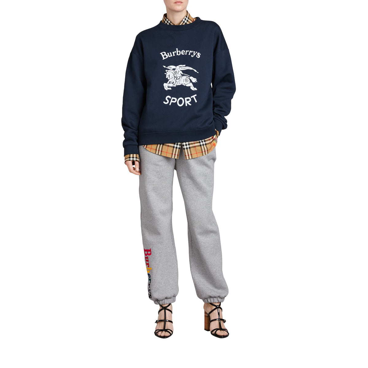W CASUAL TROUSERS GRIS MÉLANGE
