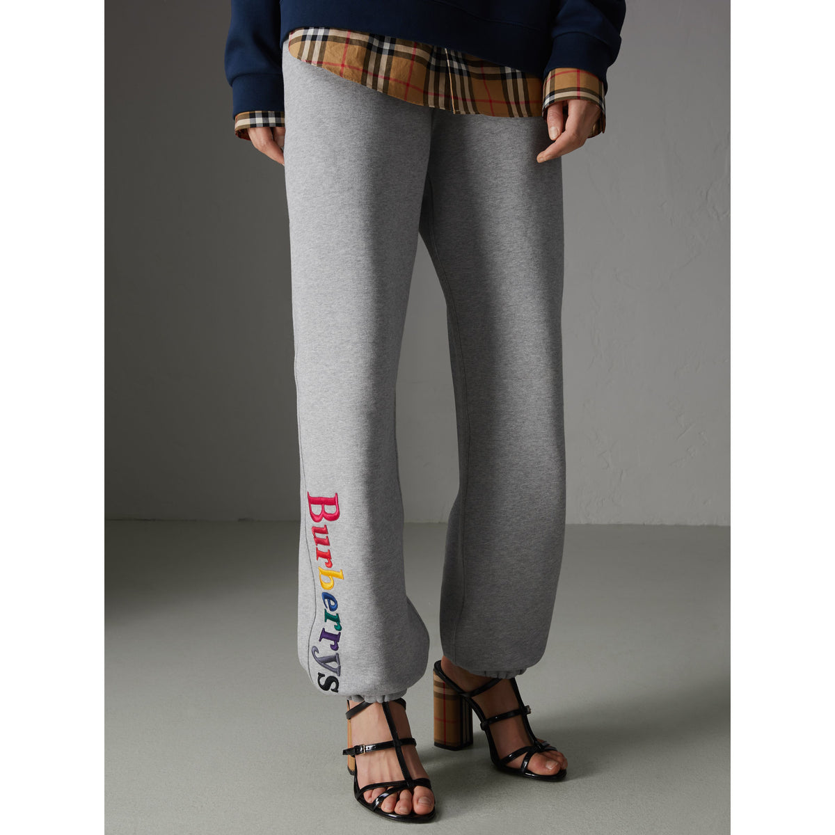 W CASUAL TROUSERS GRIS MÉLANGE
