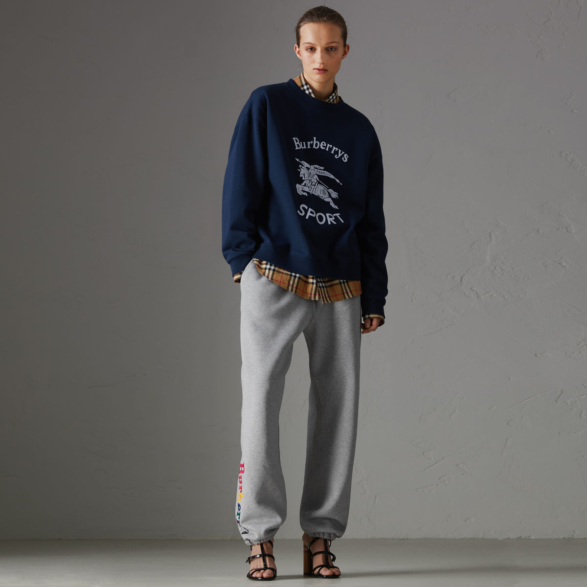 W CASUAL TROUSERS GRIS MÉLANGE