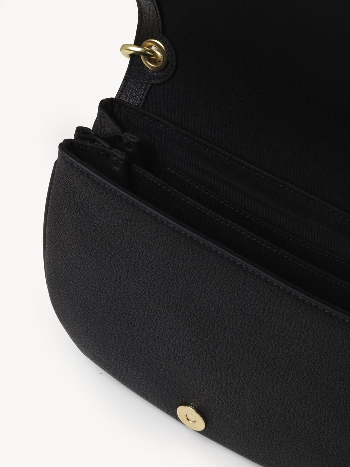 Sac Hana à bandoulière en cuir grainé - Black