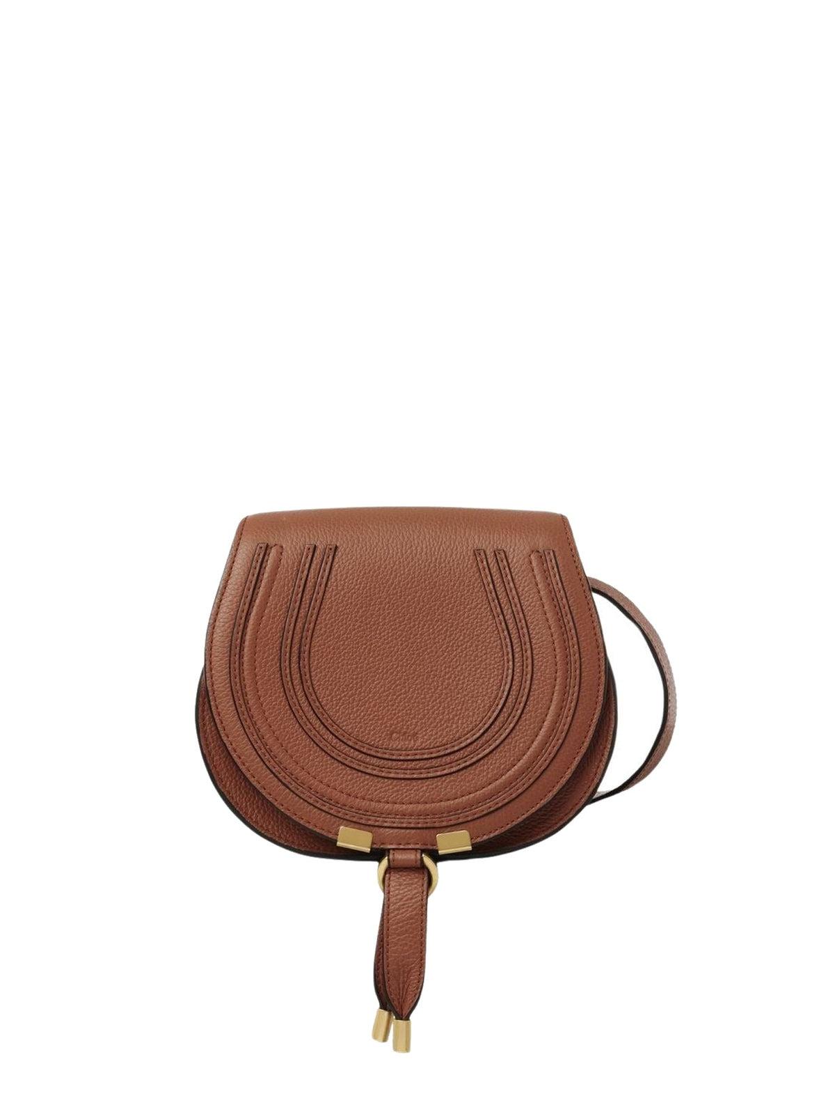 Petit sac porté épaule Marcie en cuir - Tan
