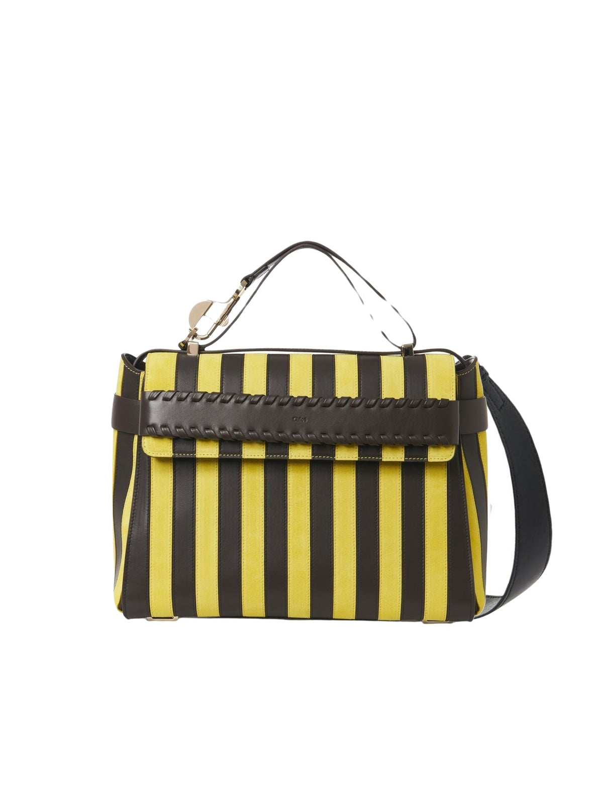 Sac à main Nacha en cuir - Yellow & Brown