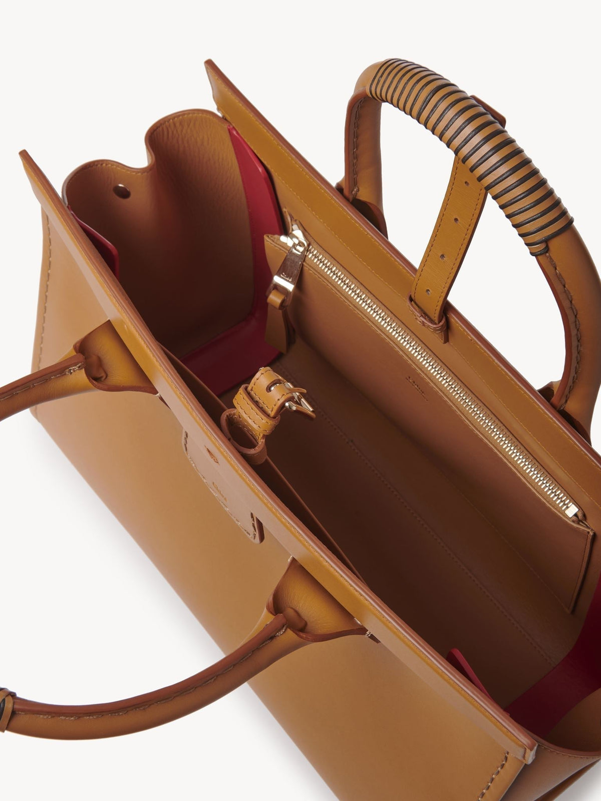 Grand sac cabas Edith en cuir - Mustang Brown