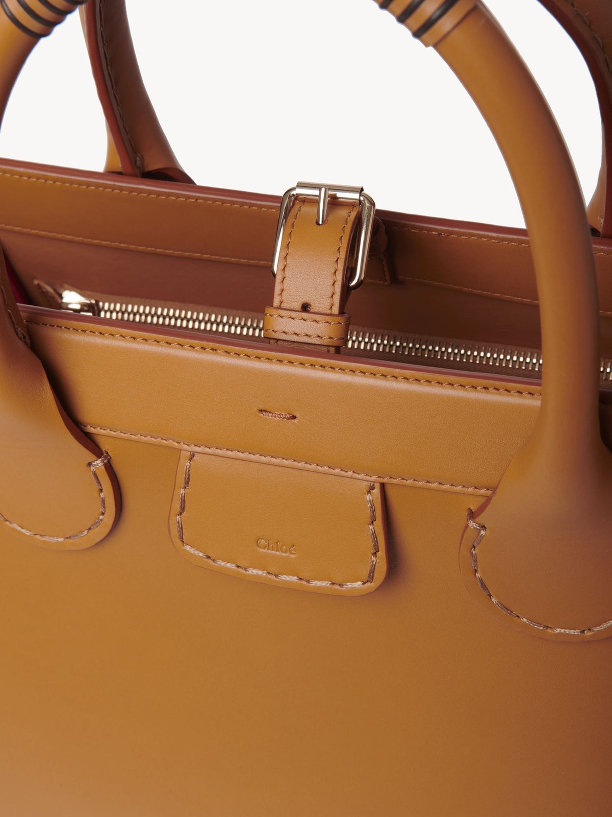 Grand sac cabas Edith en cuir - Mustang Brown